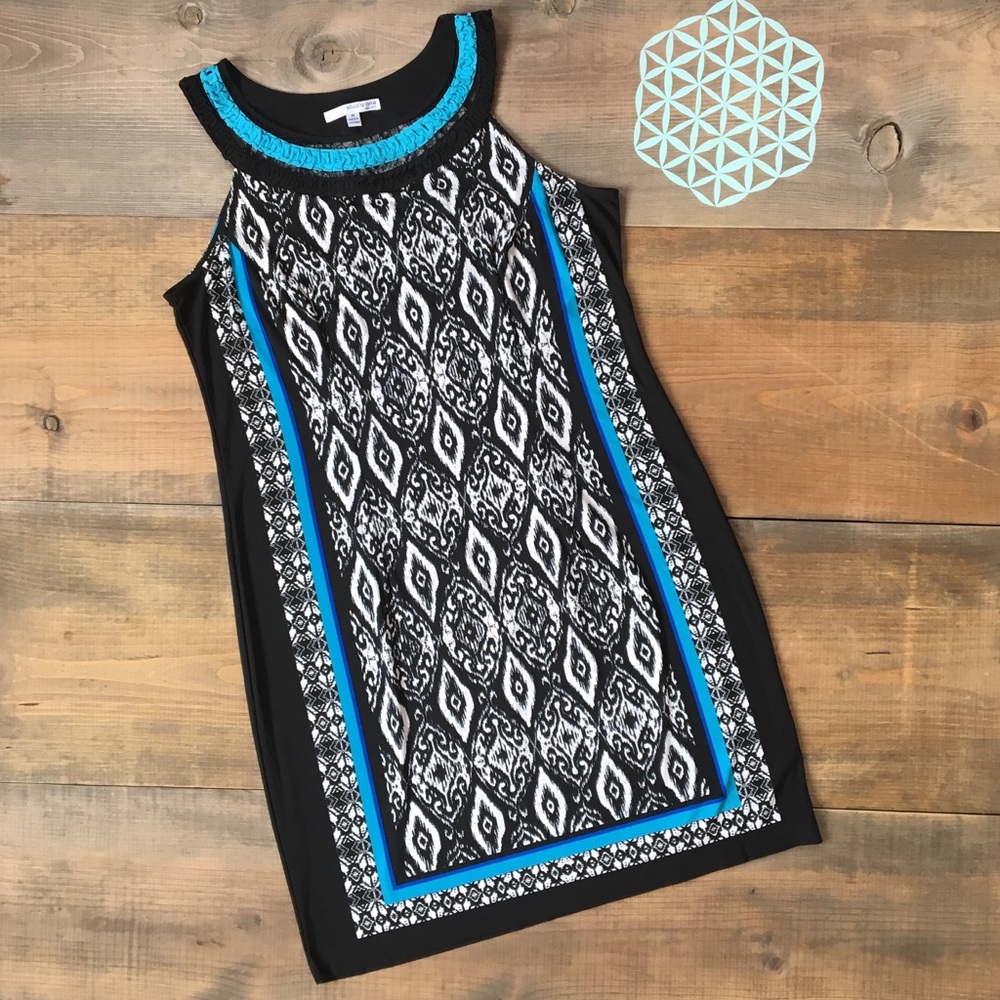 Studio One printed sheath dress. Size M.